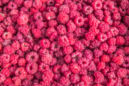 Ripe Raspberry as background