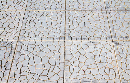 Sidewalk tiles are large