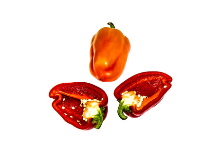 Bulgarian pepper on a white background
