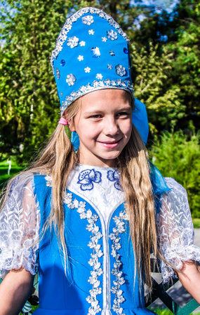 Shymkent, Kazakhstan - September 9, 2018; The urban retro festival "Old Record" in the park.のeditorial素材