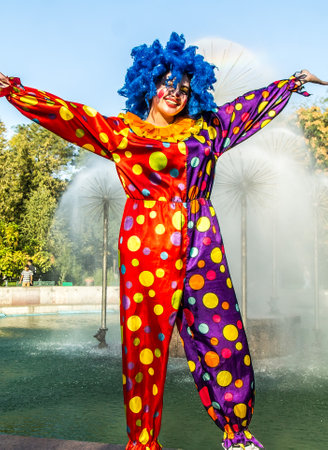 Shymkent, Kazakhstan - September 9, 2018; The urban retro festival "Old Record" in the park.のeditorial素材