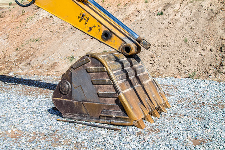 Excavator tractor closeupの写真素材