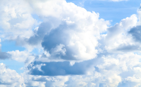 White clouds against blue sky as a backdrop
