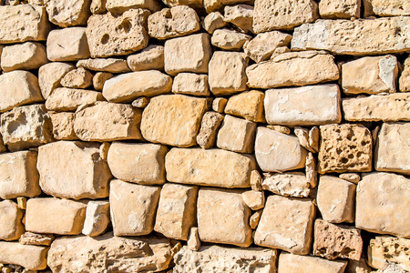 Wall of volcanic stones as background