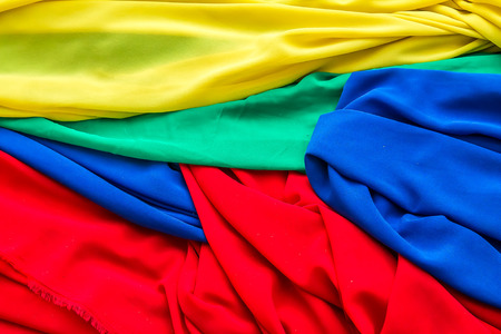 Different color fabric as backgroundの写真素材