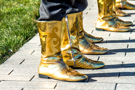 Uzbek national musical outfit boots