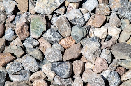 Stone building rubble as an abstract background