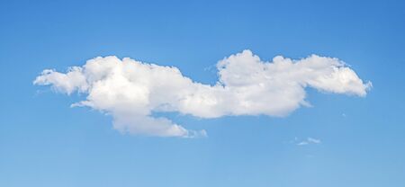 White cloud on a blue sky as a background, screensavers on a computer, creativity for design.の写真素材