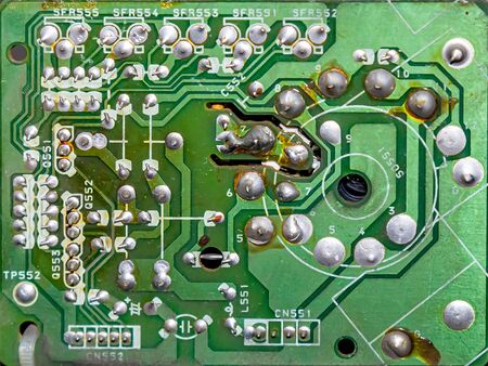 Large electric circuit board as backgroundの写真素材