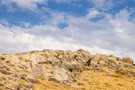 Rocky hills against the sky. Mountain landscape.の写真素材