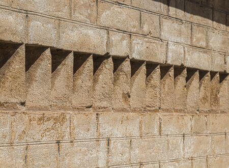 Old brick wall as background close-upの写真素材