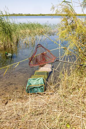 Cage for caught fish. Fishing equipmentの写真素材