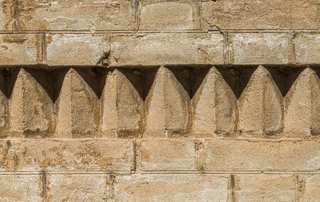 Old brick wall as background close-up