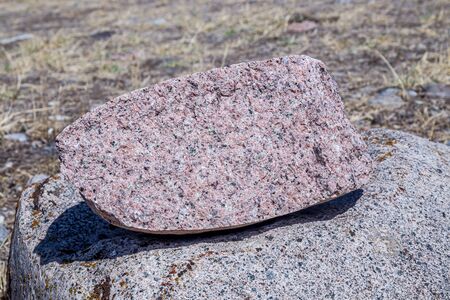 Granite stone in nature. Selective focusの写真素材