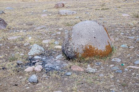 Granite stone in nature. Selective focusの写真素材