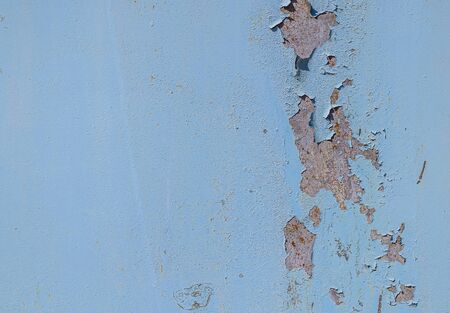 Old rusty painted metal surface as backgroundの写真素材