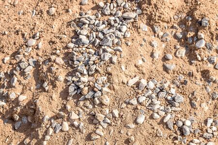 Sandy gravel building mix as backgroundの写真素材