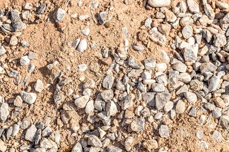 Sandy gravel building mix as backgroundの写真素材