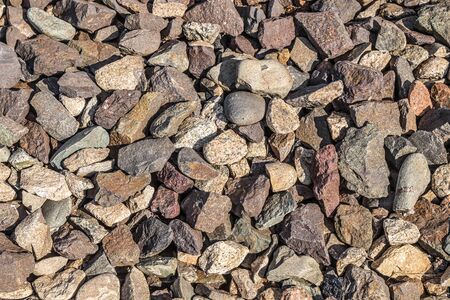 Stones on a railway embankment as a backgroundの写真素材