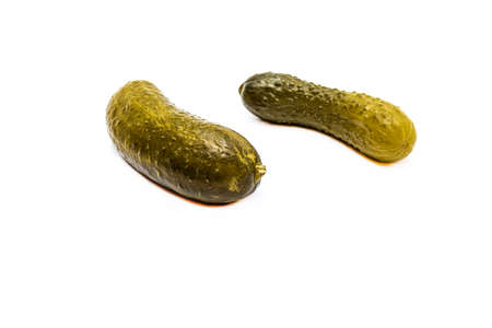 Pickles on a white background. Russian traditional snack.の写真素材