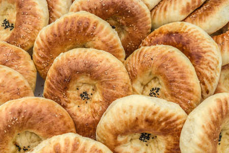 Delicious asian bread flatbread closeupの写真素材