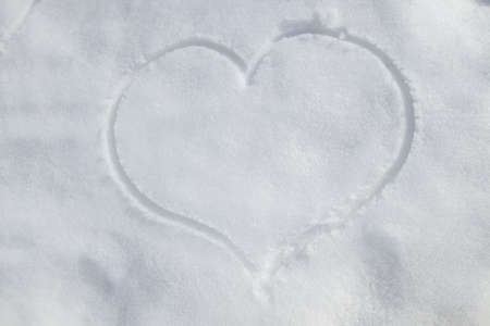 Melting white snow as a backgroundの写真素材
