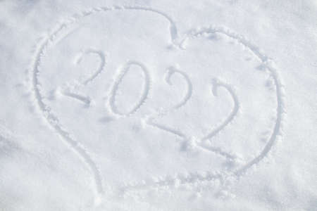 Melting white snow as a backgroundの写真素材