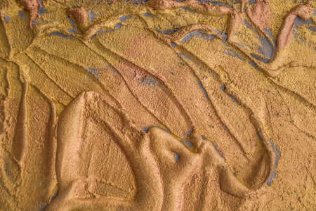 Rough strokes of oil paint on canvas as an abstract backgroundの写真素材