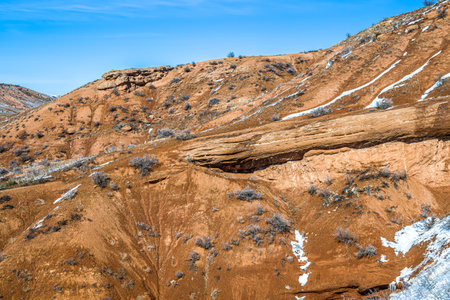 Destructive rocks against the sky. mountain landscape.の写真素材