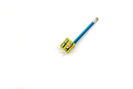 Pencil sharpener isolated on a white background.の写真素材