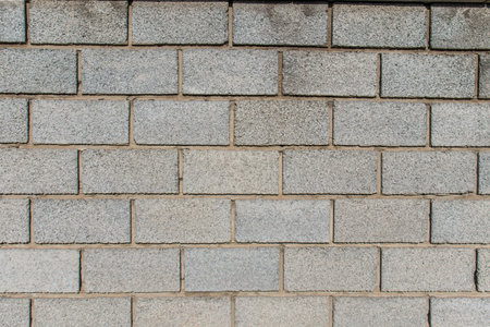 A wall of cinder blocks as a background.の写真素材