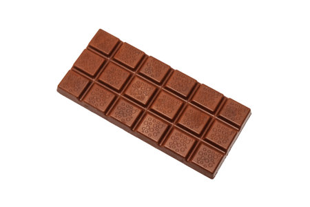 Milk chocolate on white backgroundの写真素材