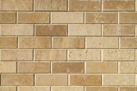 Modern finishing building materials. Wall decoration with travertineの写真素材