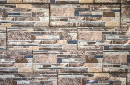 Stone wall texture, background surface, tilesの写真素材