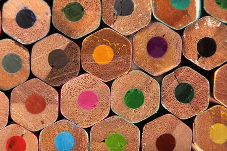 Texture of color pencilsの写真素材