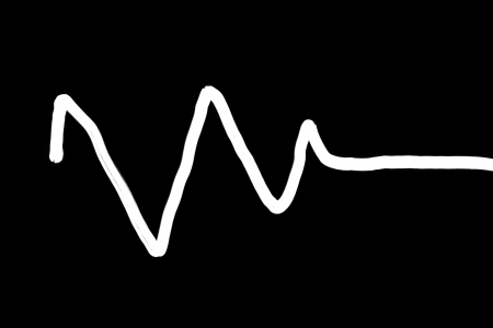 Abstract EKG  Created with long exposure and camera moving, where the light source was the Moonの写真素材