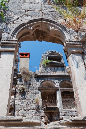 Fragment of architecture in Korcula, Croatiaの写真素材