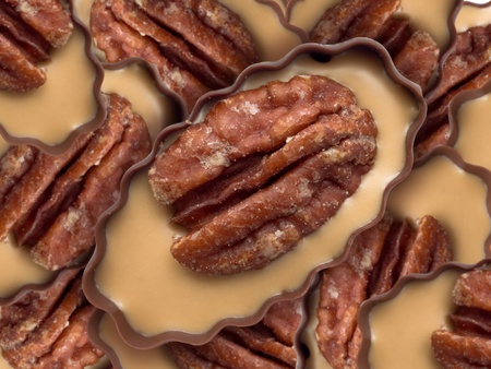 Chocolate candy backgroundの写真素材