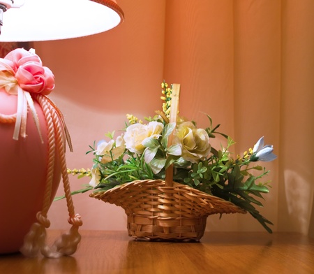 Interior composition with flowersの写真素材