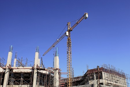 Crane at Constructionの写真素材