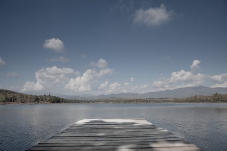 Blue lakeの写真素材