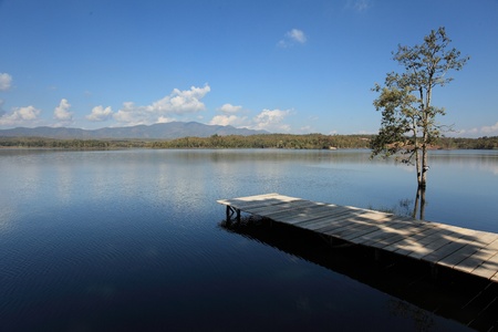 Blue lakeの写真素材