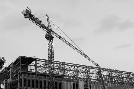 Crane at construction siteの写真素材