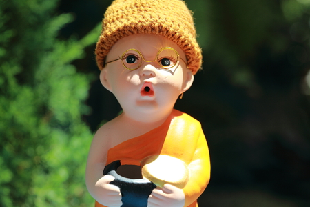 Little Monk Porcelain dollの写真素材