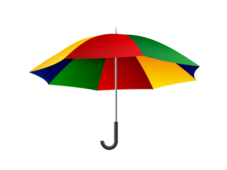 Beautiful realistic colorful umbrella vector on white background.のイラスト素材