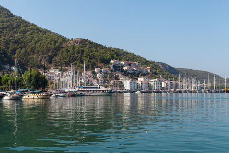 Yacht harbor, Fethiye, Turkeyの写真素材