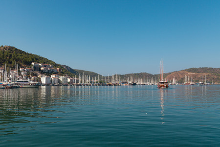 Yacht harbor, Fethiye, Turkeyの写真素材