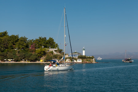 Yachts in the Mediterranean Sea, Turkeyの写真素材