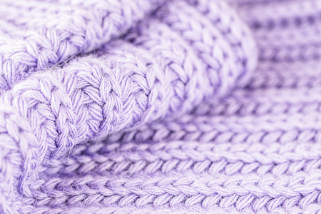 Woolen knitted pattern. Light purple or lavender colorの写真素材