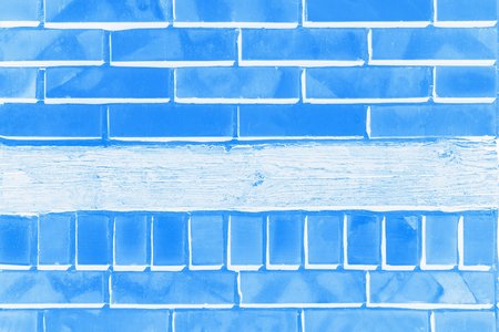 Light and dark blue color background with brick pattern. Copy space